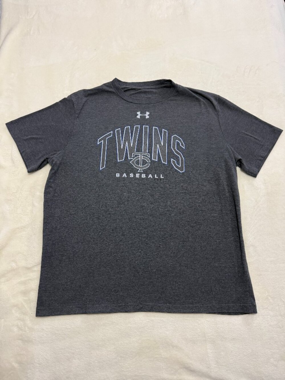 Under Armour Minnesota Twins Baseball Performance T-Shirt Gray XL MLB